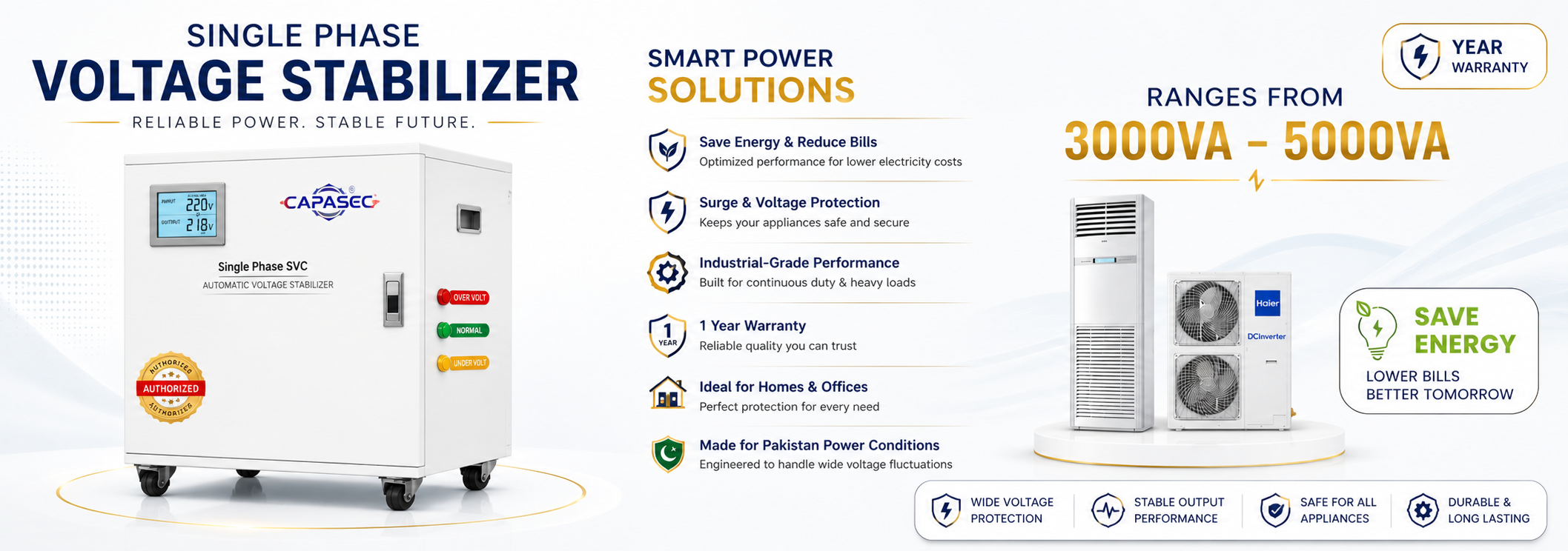 Single Phase SVC Voltage Stabilizer